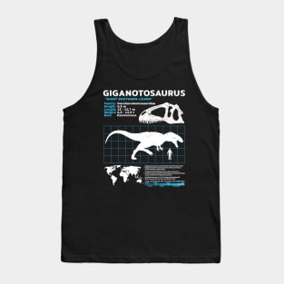 Giganotosaurus Fact Sheet Tank Top